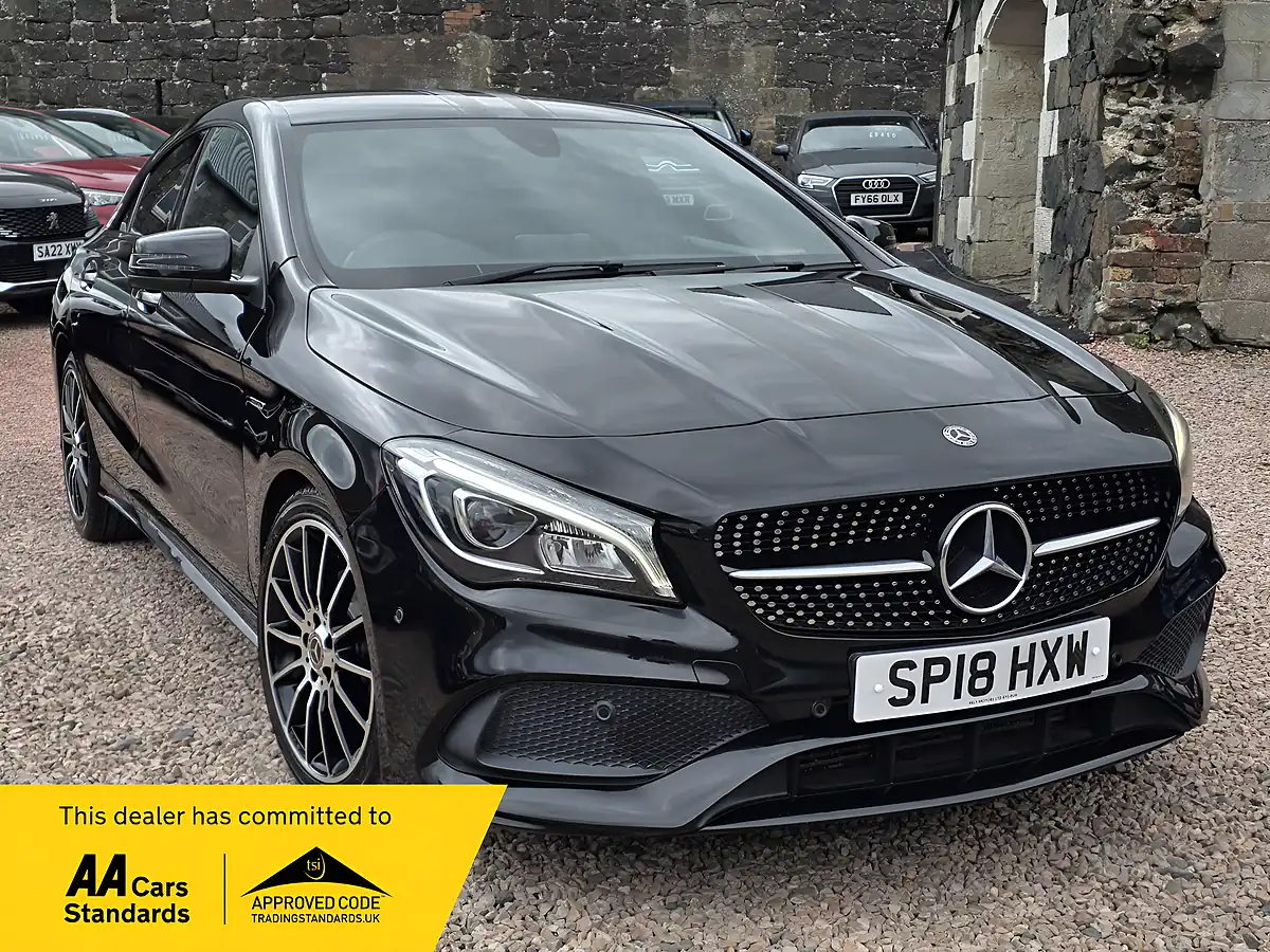 Used 2018 Mercedes-Benz Cla Whiteart Cosmos Black Metallic - Front View
