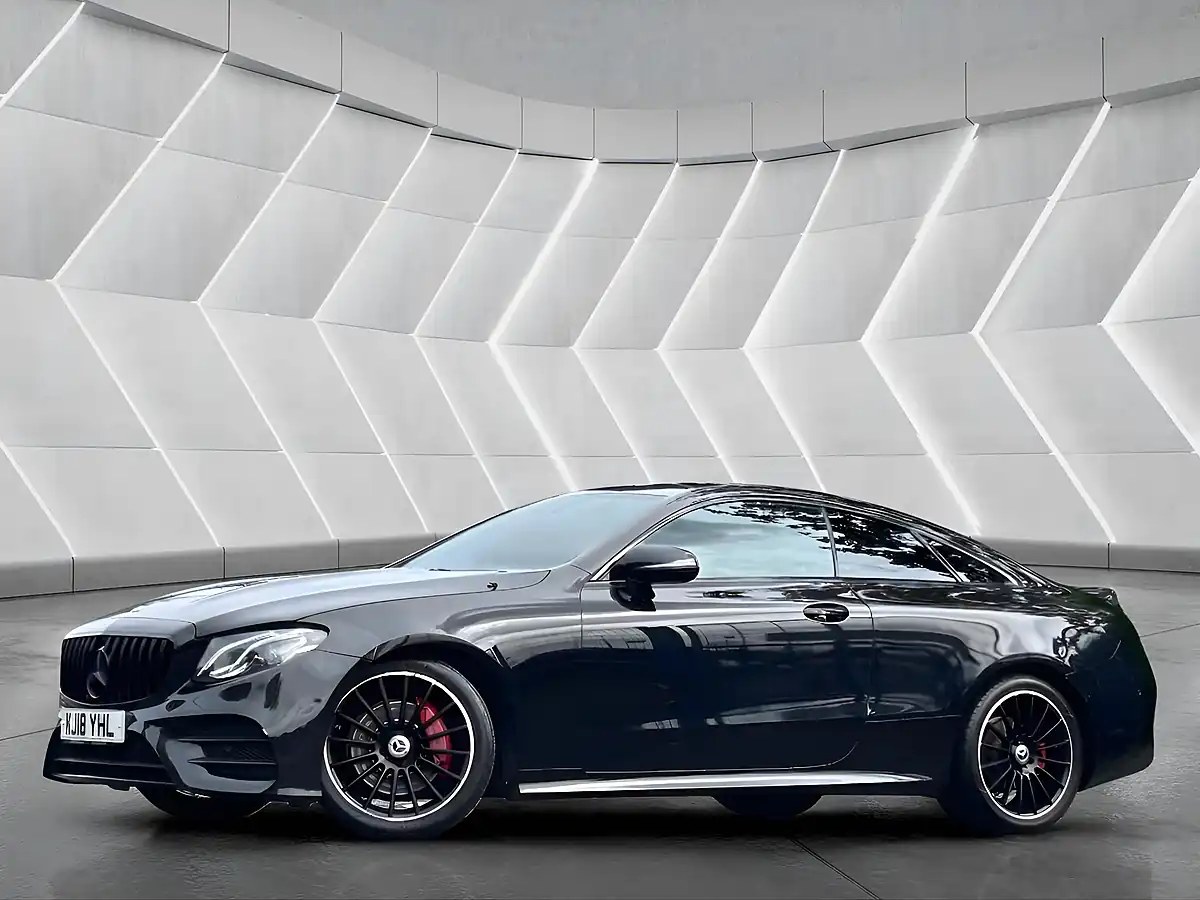 Used 2018 Mercedes-Benz E Class AMG Line Premium Black - Front View