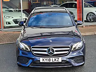 Used 2018 Mercedes-Benz E Class AMG Line (premium) Cavansite Blue - Interior and Exterior details 2