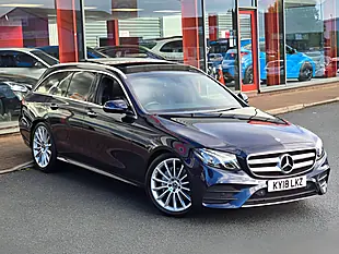Used 2018 Mercedes-Benz E Class AMG Line (premium) Cavansite Blue - Interior and Exterior details 7