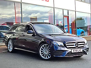 Used 2018 Mercedes-Benz E Class AMG Line (premium) Cavansite Blue - Interior and Exterior details 9