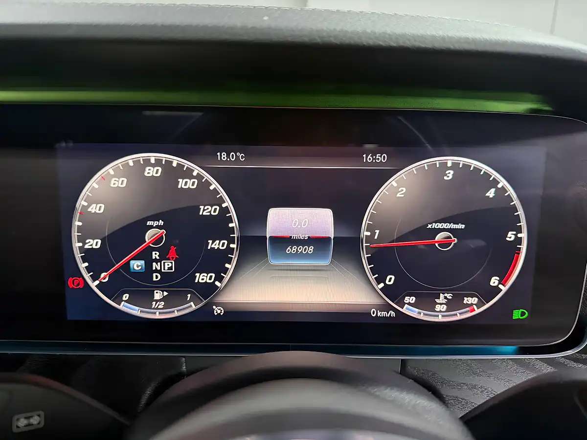 Used 2018 Mercedes-Benz E Class AMG Line Premium Hyacinth Red - Interior and Exterior details 17