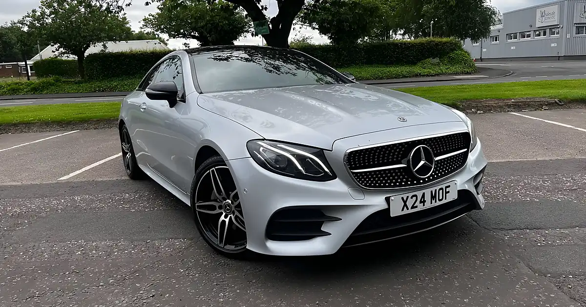Used 2018 Mercedes-Benz E Class AMG Line Premium Silver - Front View