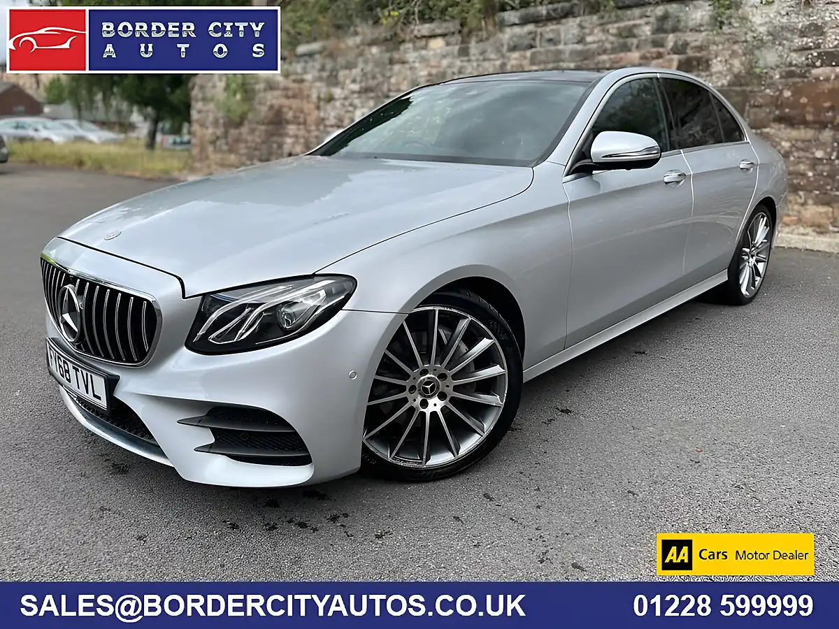 Used 2018 Mercedes-Benz E Class AMG Line (premium) Silver - Front View