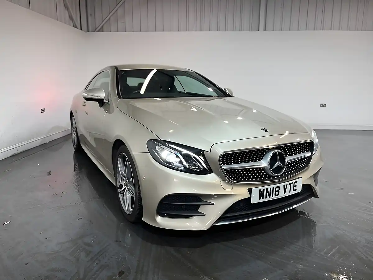 Used 2018 Mercedes-Benz E-Class AMG Line Silver - Front View