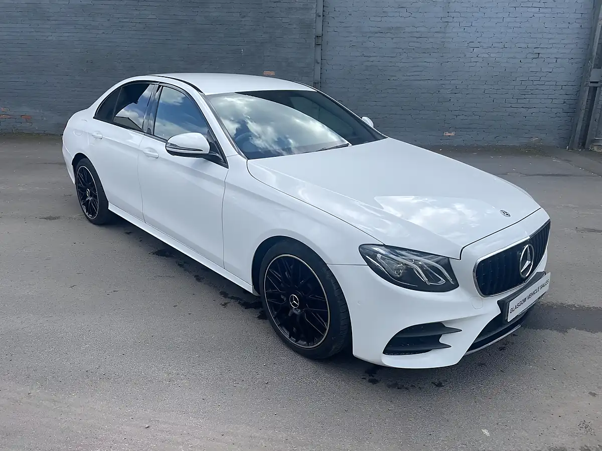 Used 2018 Mercedes-Benz E Class AMG Line White - Front View