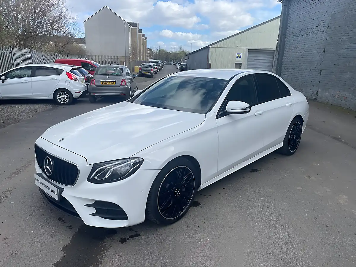Used 2018 Mercedes-Benz E Class AMG Line White - Interior and Exterior details 3