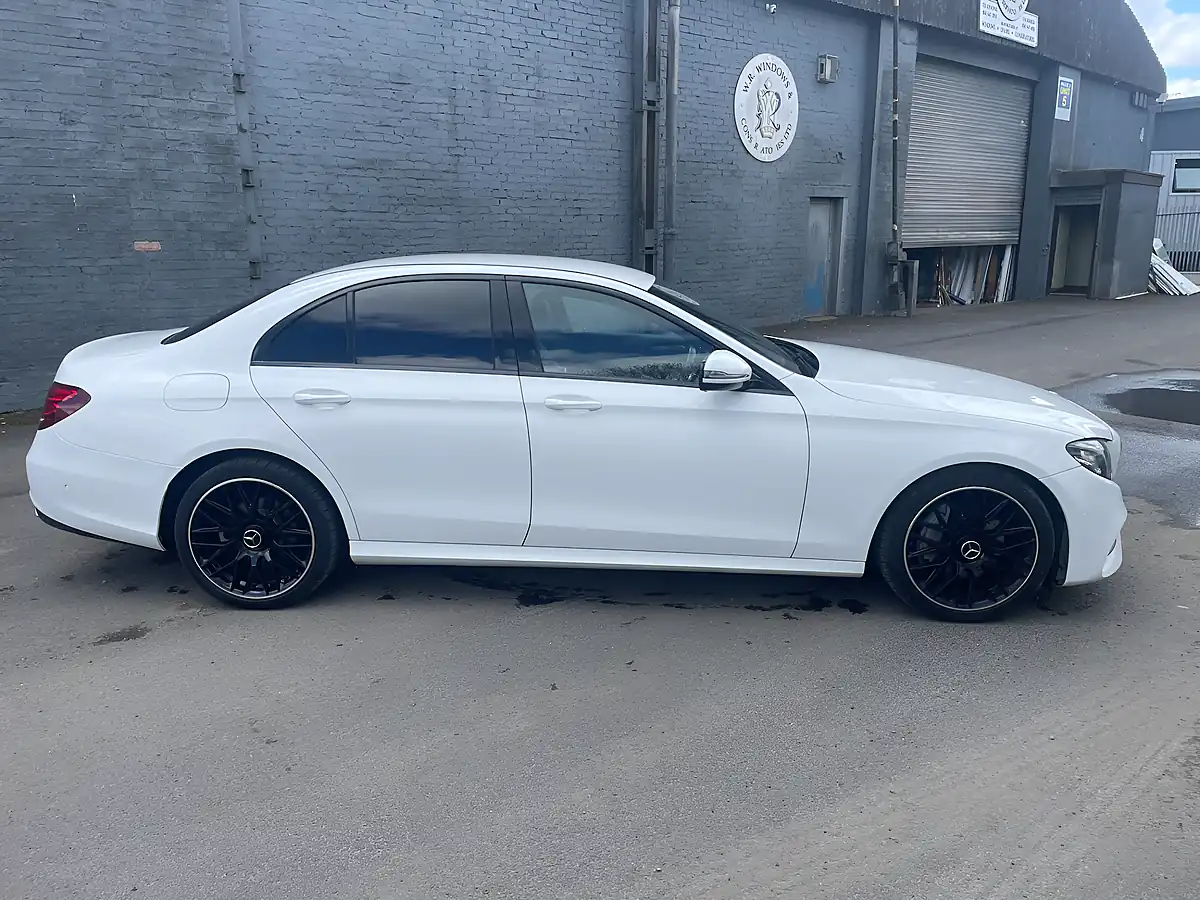 Used 2018 Mercedes-Benz E Class AMG Line White - Interior and Exterior details 4