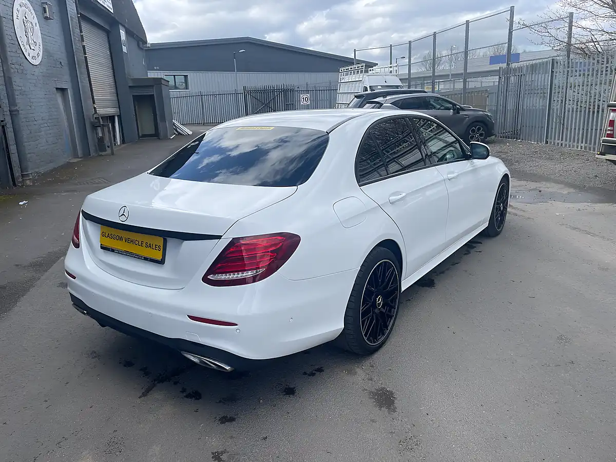 Used 2018 Mercedes-Benz E Class AMG Line White - Interior and Exterior details 7