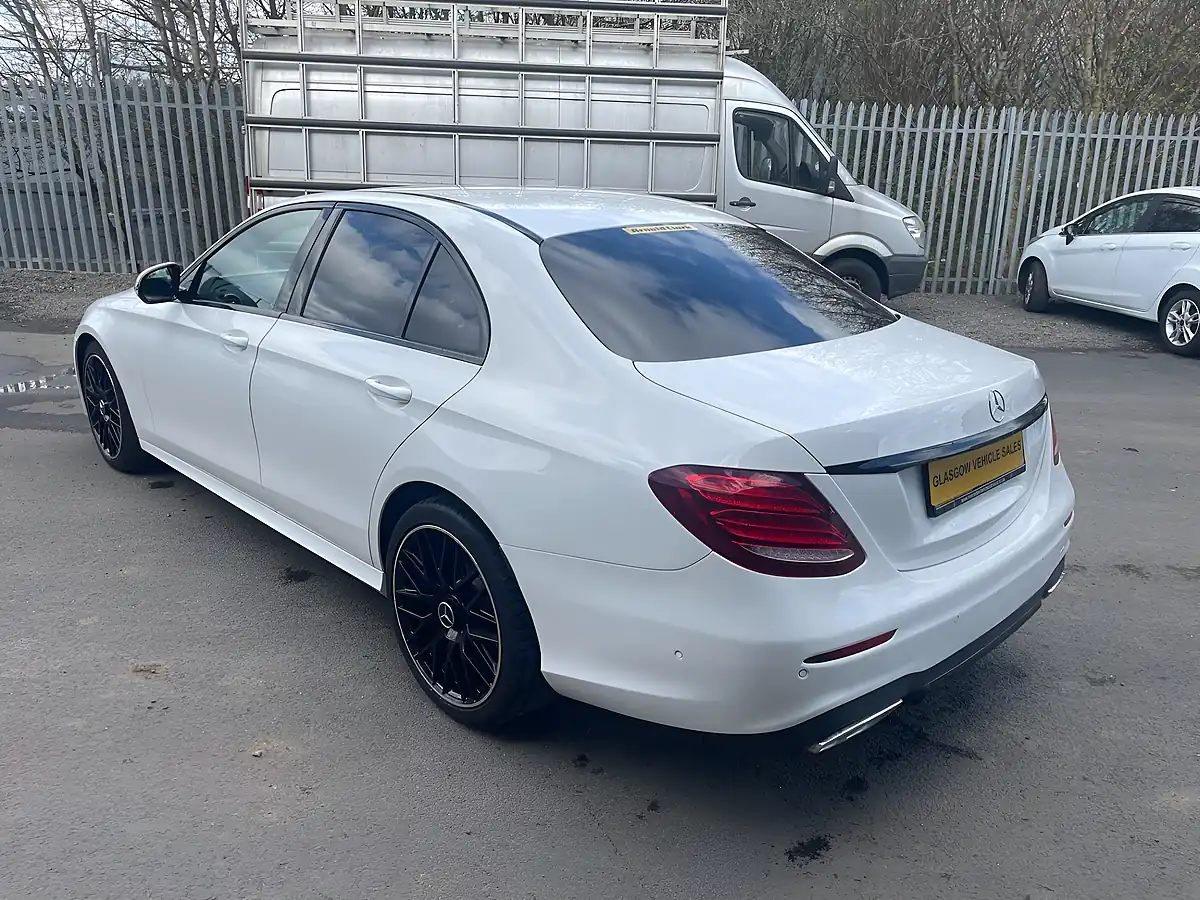 Used 2018 Mercedes-Benz E Class AMG Line White - Interior and Exterior details 9