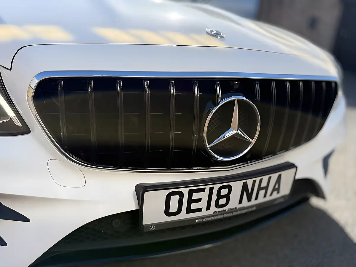 Used 2018 Mercedes-Benz E-Class AMG Line White - Interior and Exterior details 12