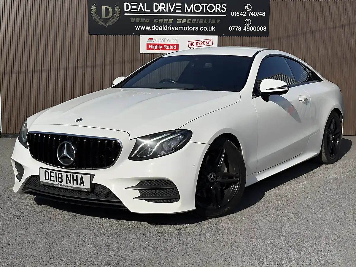 Used 2018 Mercedes-Benz E-Class AMG Line White - Interior and Exterior details 3
