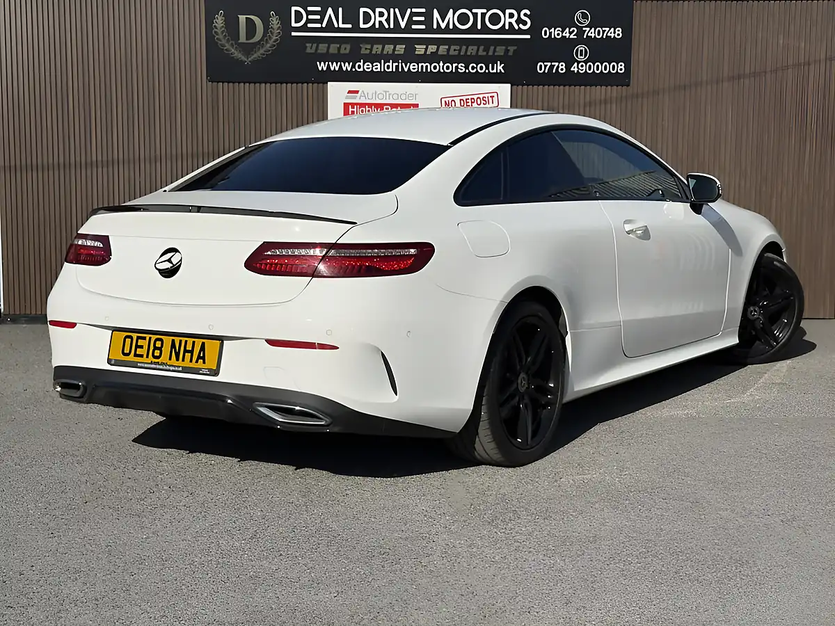 Used 2018 Mercedes-Benz E-Class AMG Line White - Interior and Exterior details 7
