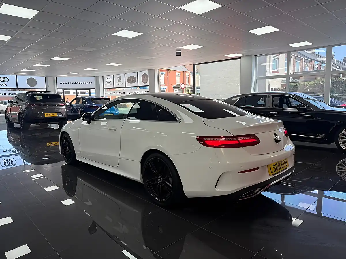Used 2018 Mercedes-Benz E-Class AMG Line White - Interior and Exterior details 9