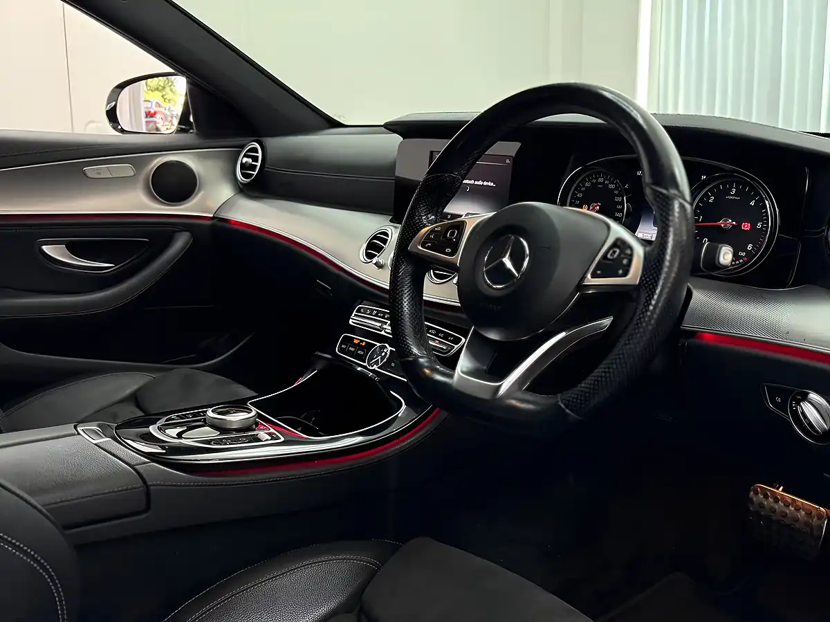 Used 2018 Mercedes-Benz E Class AMG Line White - Interior and Exterior details 13