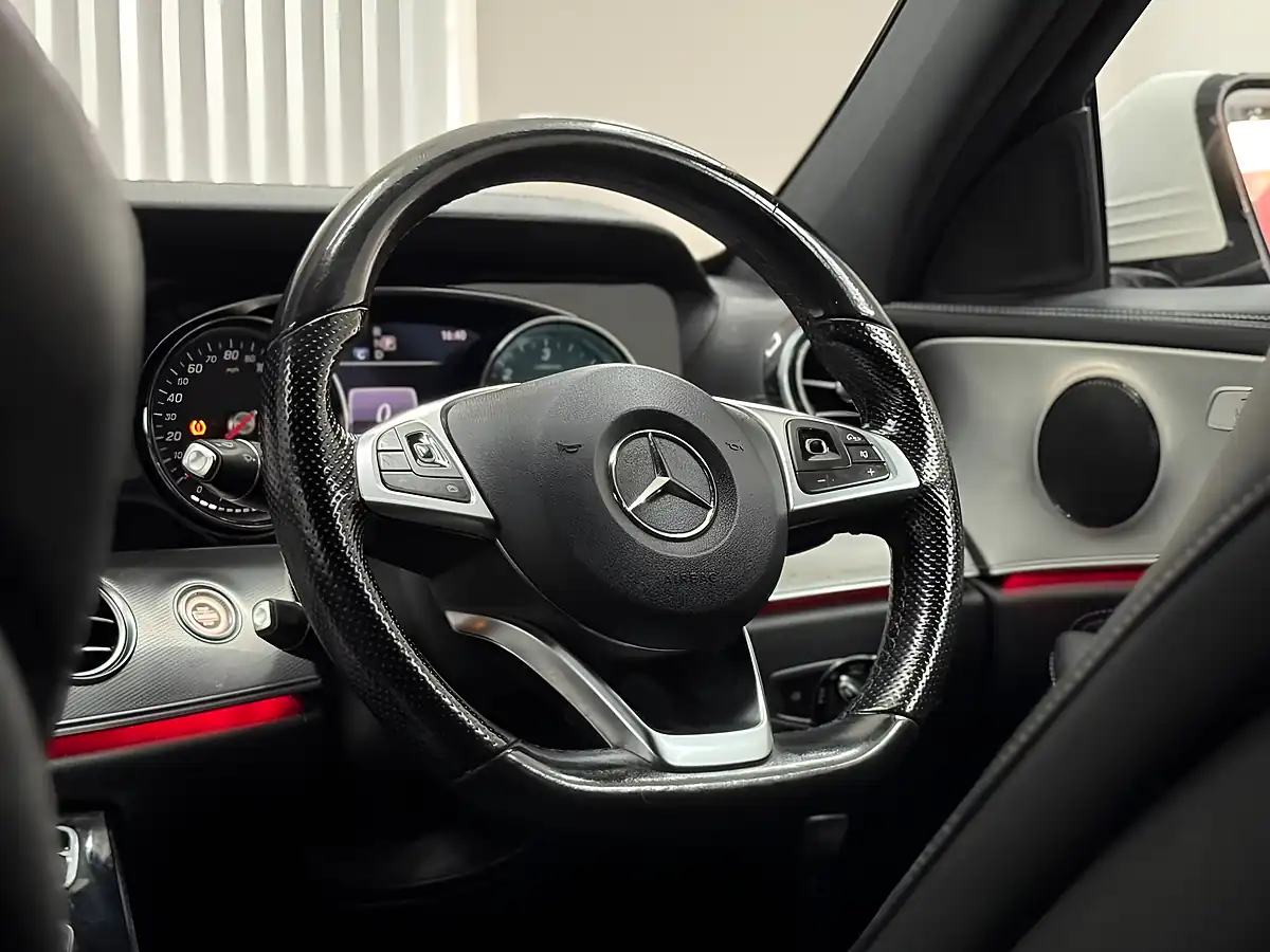 Used 2018 Mercedes-Benz E Class AMG Line White - Interior and Exterior details 14