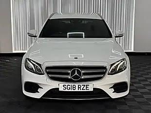 Used 2018 Mercedes-Benz E Class AMG Line White - Interior and Exterior details 7