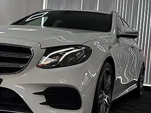 Used 2018 Mercedes-Benz E Class AMG Line White - Interior and Exterior details 8