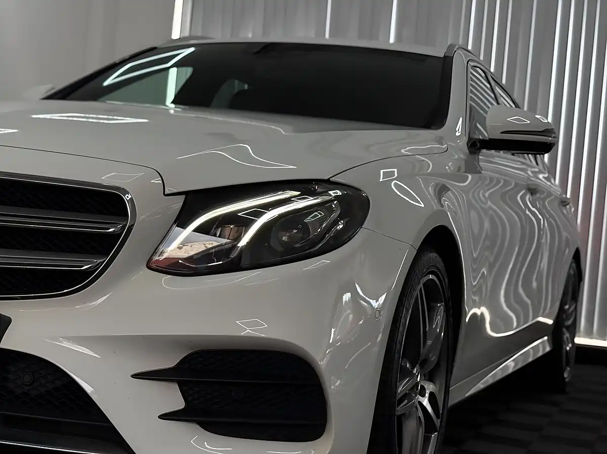 Used 2018 Mercedes-Benz E Class AMG Line White - Interior and Exterior details 8