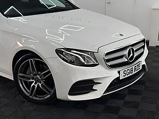 Used 2018 Mercedes-Benz E Class AMG Line White - Interior and Exterior details 9