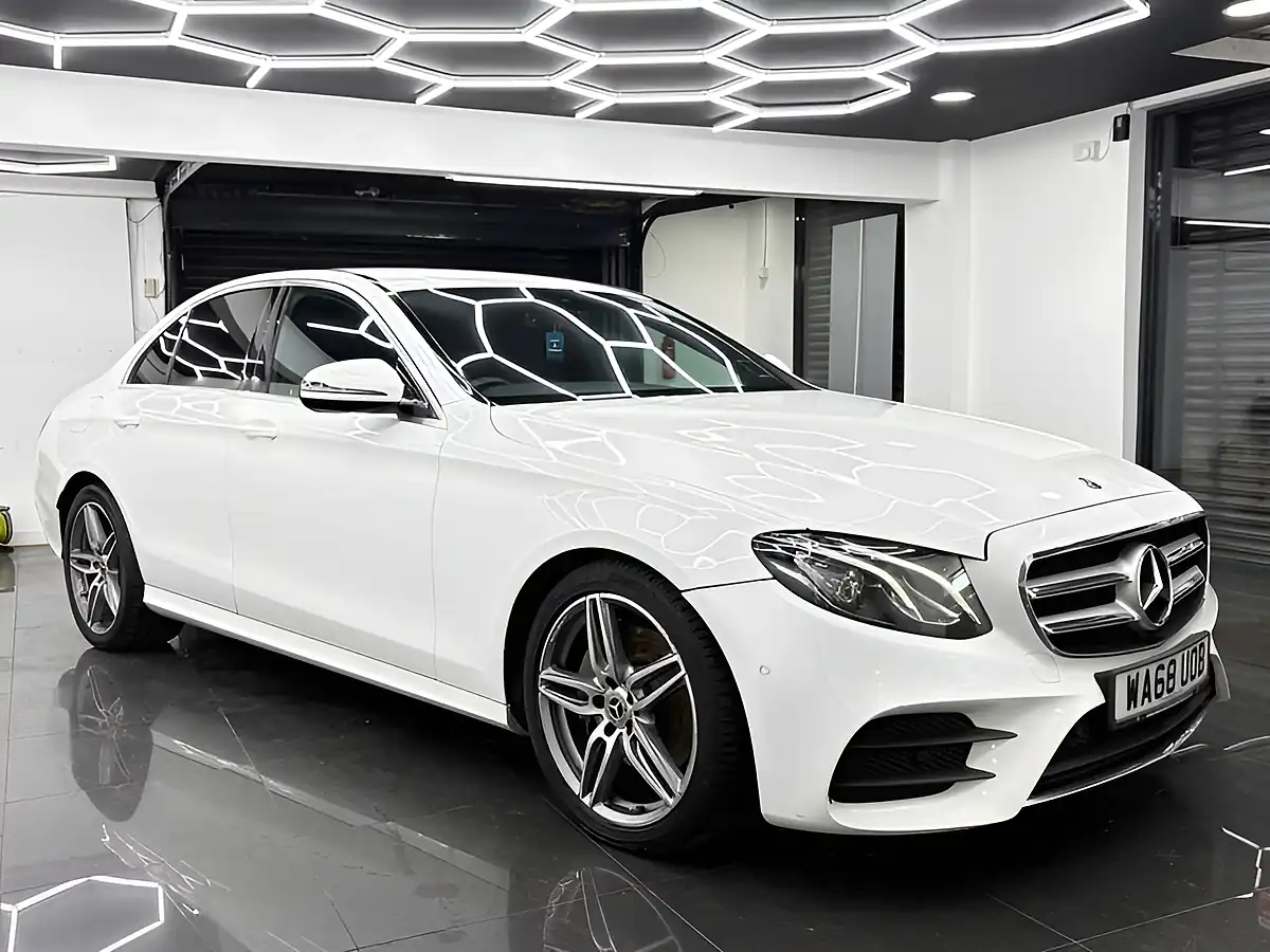 Used 2018 Mercedes-Benz E Class AMG Line White - Interior and Exterior details 2