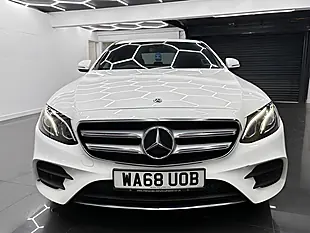 Used 2018 Mercedes-Benz E Class AMG Line White - Interior and Exterior details 3