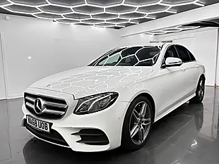 Used 2018 Mercedes-Benz E Class AMG Line White - Interior and Exterior details 4
