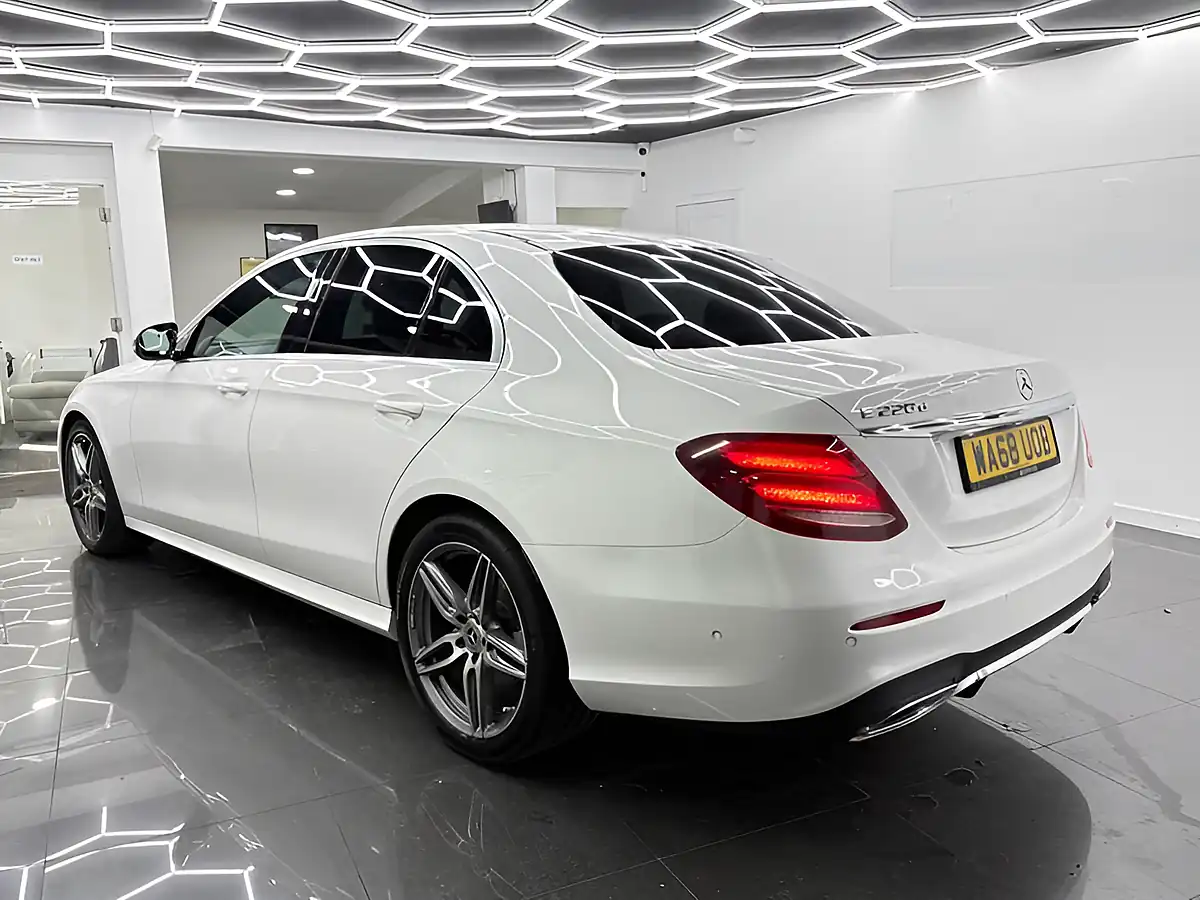 Used 2018 Mercedes-Benz E Class AMG Line White - Interior and Exterior details 5