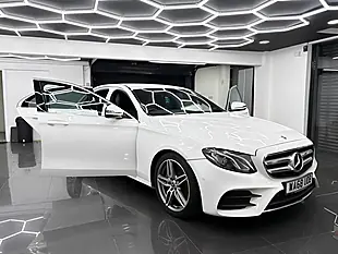 Used 2018 Mercedes-Benz E Class AMG Line White - Interior and Exterior details 6