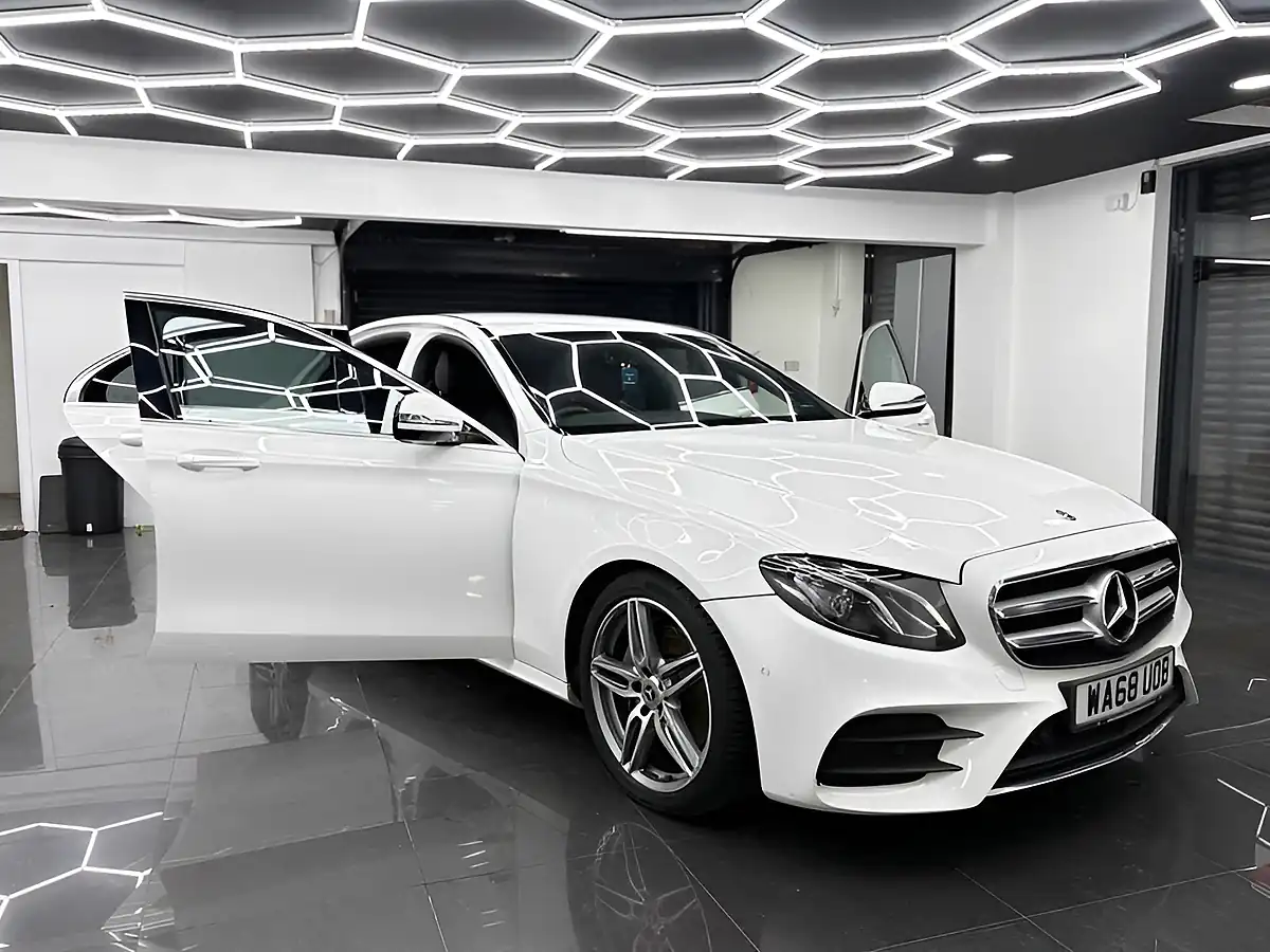 Used 2018 Mercedes-Benz E Class AMG Line White - Interior and Exterior details 6
