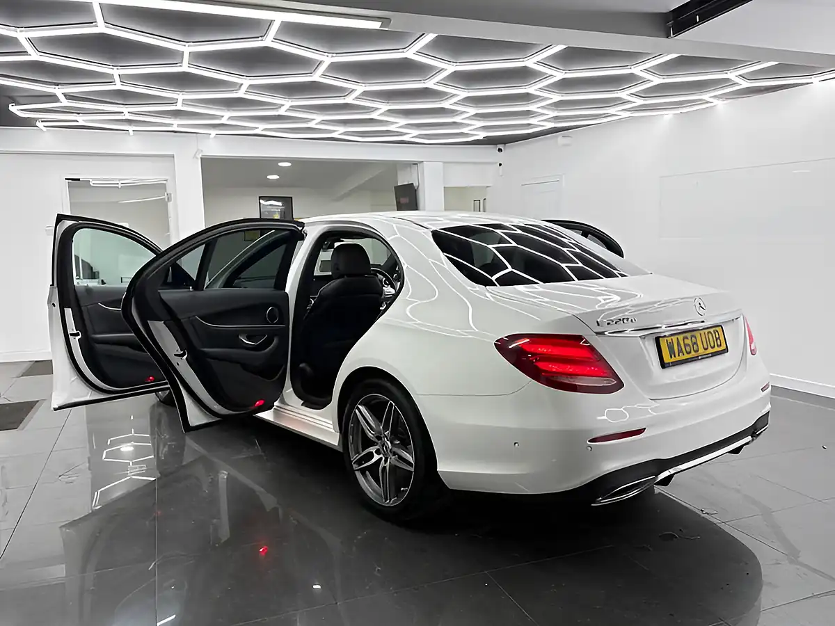 Used 2018 Mercedes-Benz E Class AMG Line White - Interior and Exterior details 8