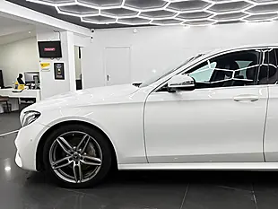 Used 2018 Mercedes-Benz E Class AMG Line White - Interior and Exterior details 9