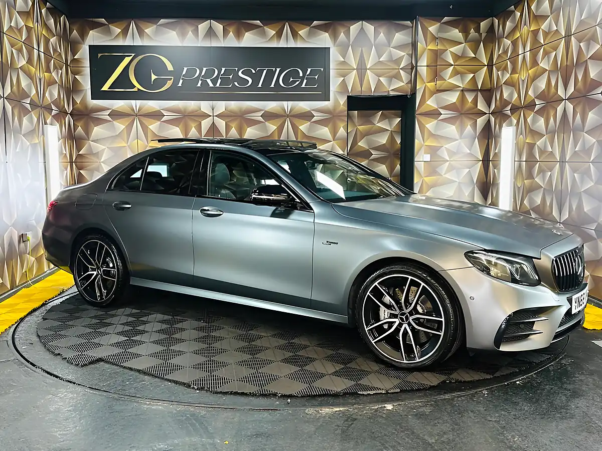 Used 2018 Mercedes-Benz E Class AMG Premium Plus Magno Selenite Grey - Front View