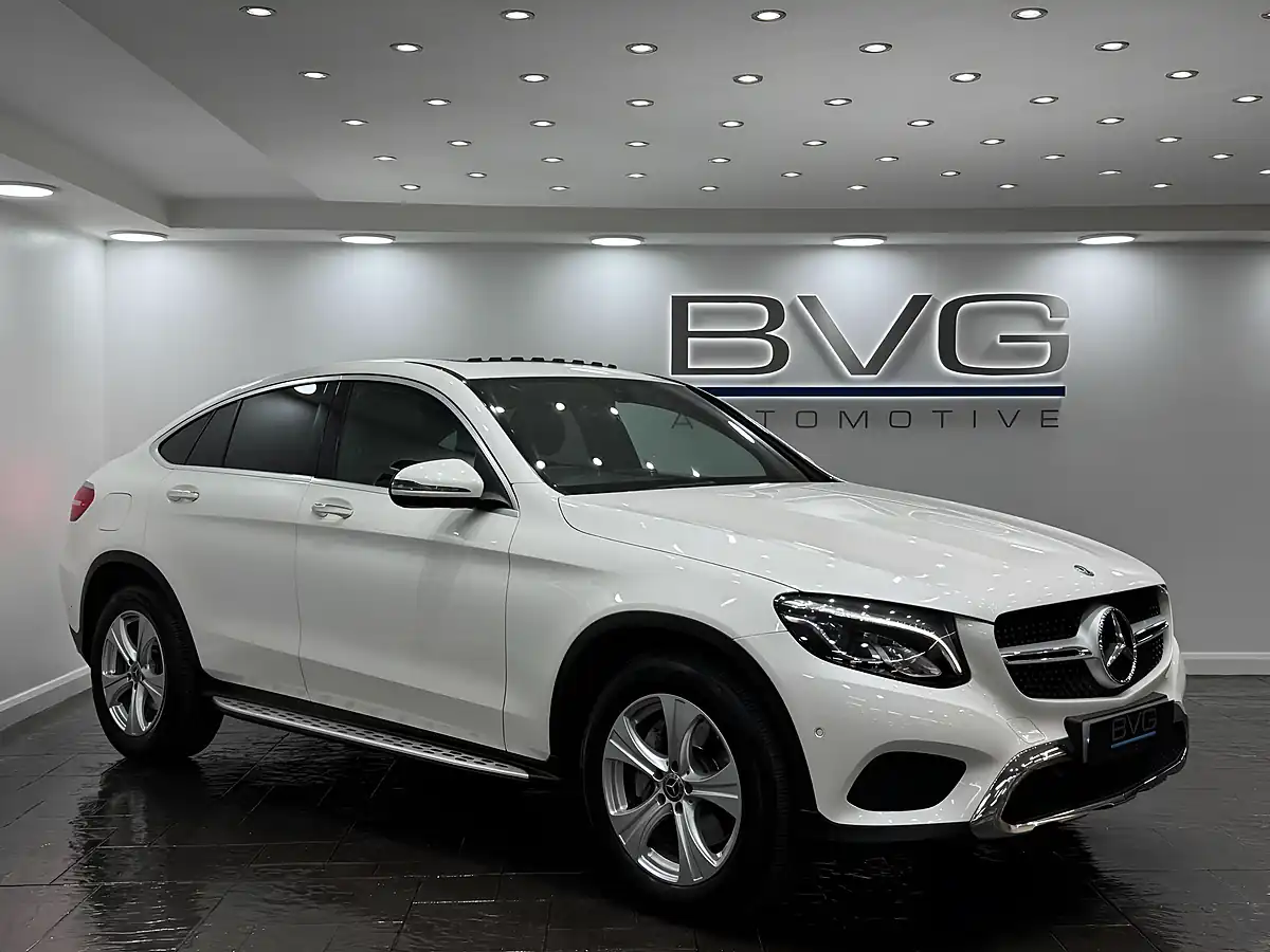 Used 2018 Mercedes-Benz Glc Sport (premium) Coupe White - Front View