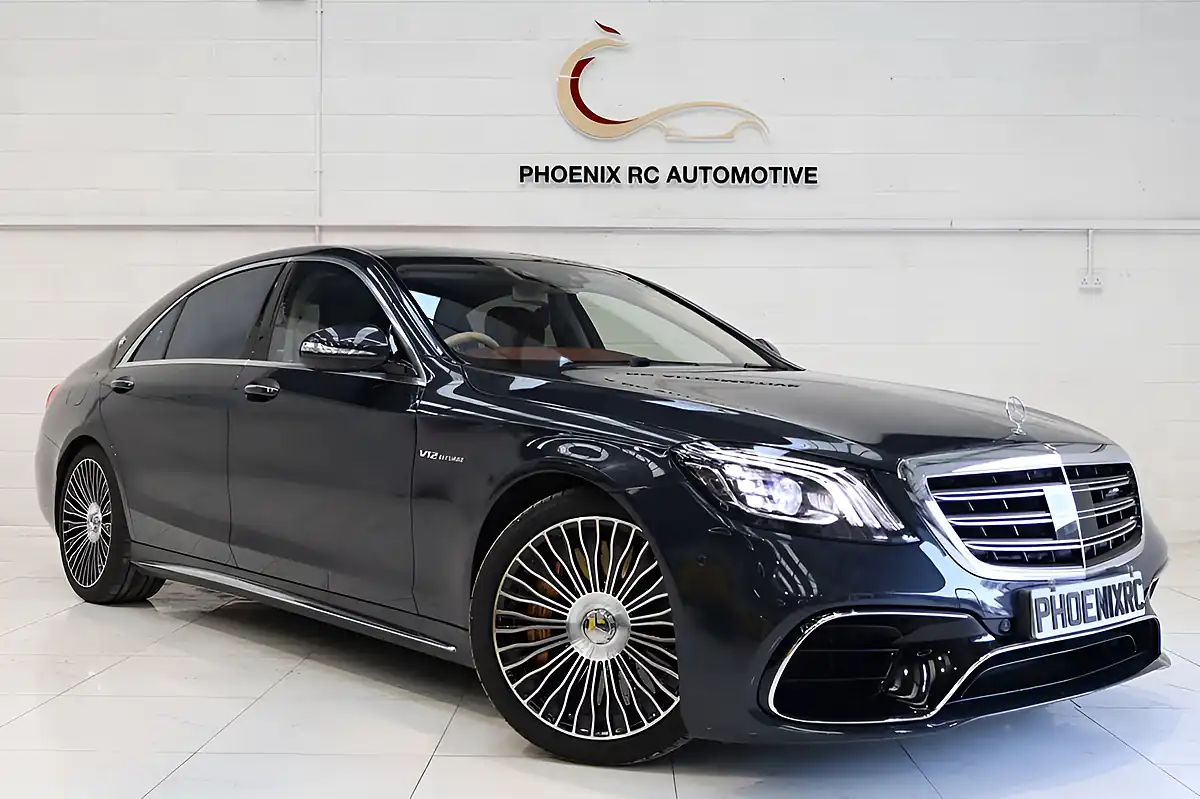 Used 2018 Mercedes-Benz S 63 AMG Executive Pack Anthracite Blue - Front View