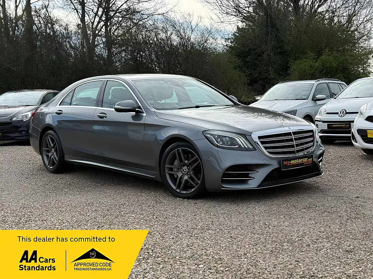 Used 2018 Mercedes-Benz S Class AMG Line Grey - Front View