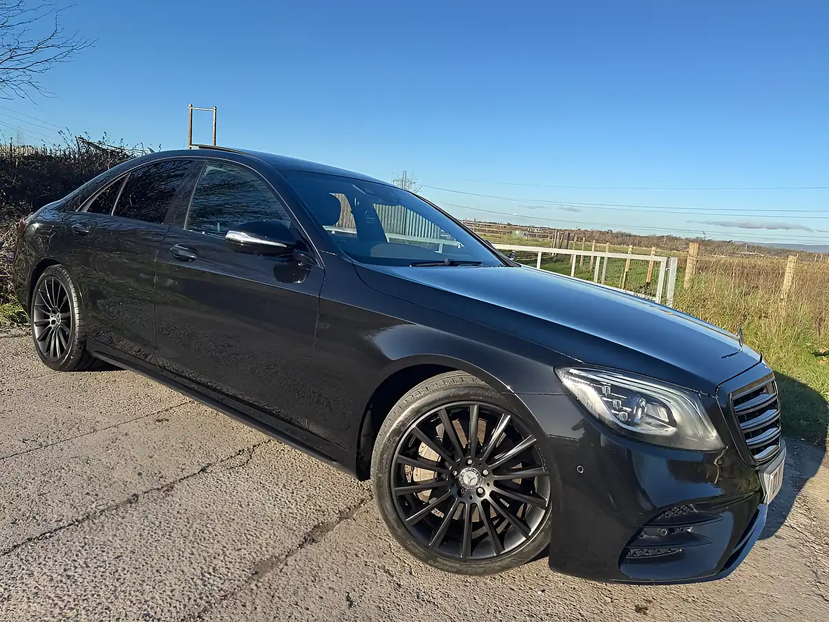 Used 2018 Mercedes-Benz S-Class AMG Line Premium Black Edition Black - Front View