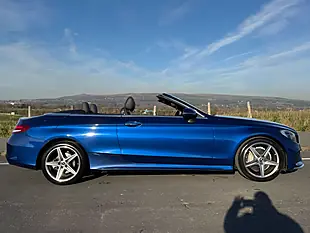 Used 2018 Mercedes C220 AMG Line Premium Plus Cabriolet Azure Blue - Interior and Exterior details 10