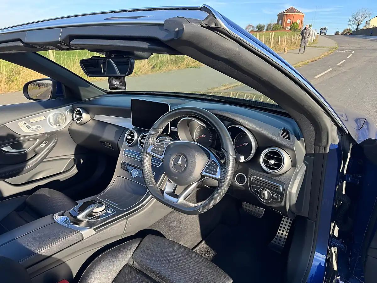 Used 2018 Mercedes C220 AMG Line Premium Plus Cabriolet Azure Blue - Interior and Exterior details 13