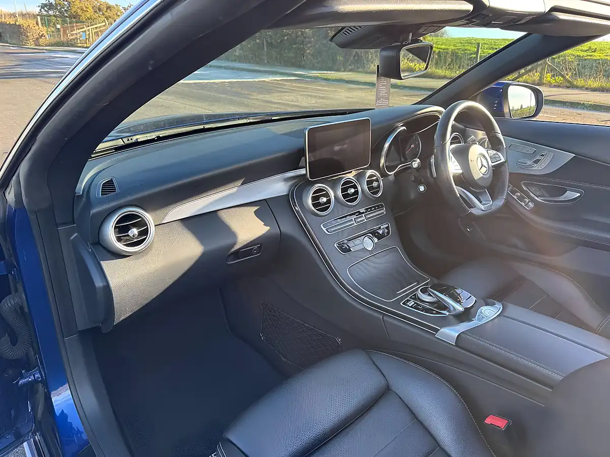 Used 2018 Mercedes C220 AMG Line Premium Plus Cabriolet Azure Blue - Interior and Exterior details 15