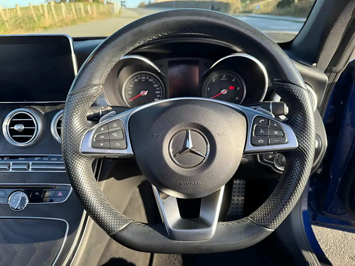 Used 2018 Mercedes C220 AMG Line Premium Plus Cabriolet Azure Blue - Interior and Exterior details 16