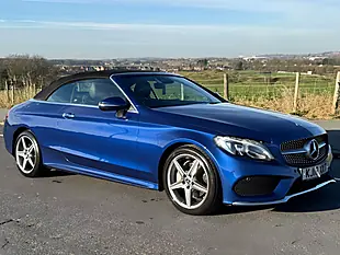 Used 2018 Mercedes C220 AMG Line Premium Plus Cabriolet Azure Blue - Interior and Exterior details 2