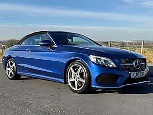 Used 2018 Mercedes C220 AMG Line Premium Plus Cabriolet Azure Blue - Interior and Exterior details 4