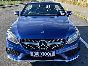 Used 2018 Mercedes C220 AMG Line Premium Plus Cabriolet Azure Blue - Interior and Exterior details 5