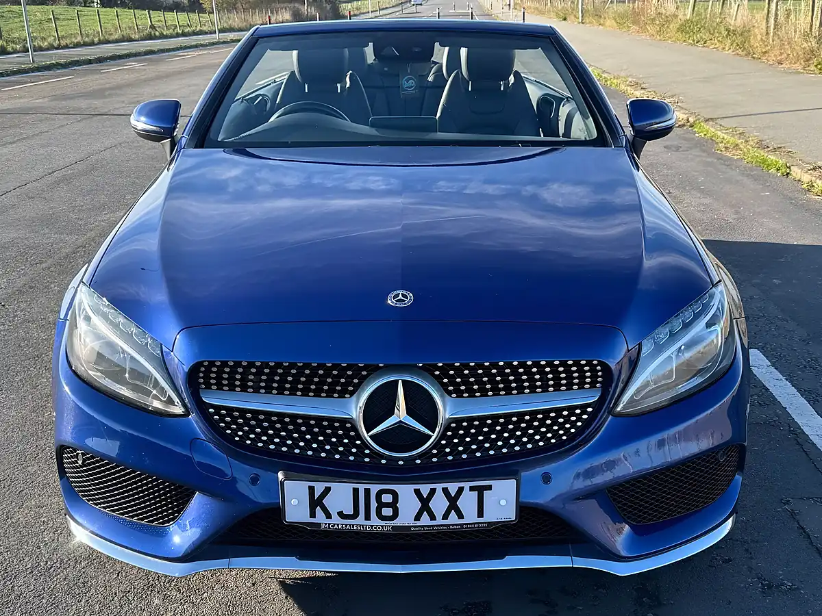 Used 2018 Mercedes C220 AMG Line Premium Plus Cabriolet Azure Blue - Interior and Exterior details 5