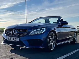 Used 2018 Mercedes C220 AMG Line Premium Plus Cabriolet Azure Blue - Interior and Exterior details 6