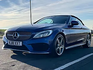 Used 2018 Mercedes C220 AMG Line Premium Plus Cabriolet Azure Blue - Interior and Exterior details 7