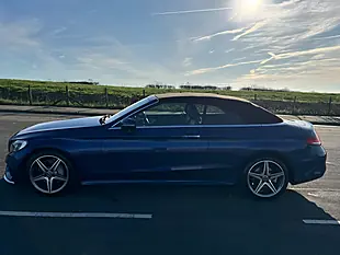 Used 2018 Mercedes C220 AMG Line Premium Plus Cabriolet Azure Blue - Interior and Exterior details 9