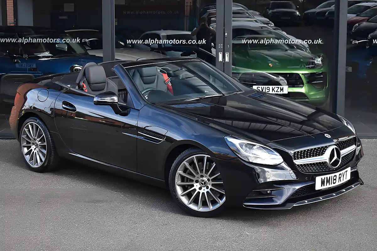 Used 2018 Mercedes Slc AMG Line Obsidian Black - Front View