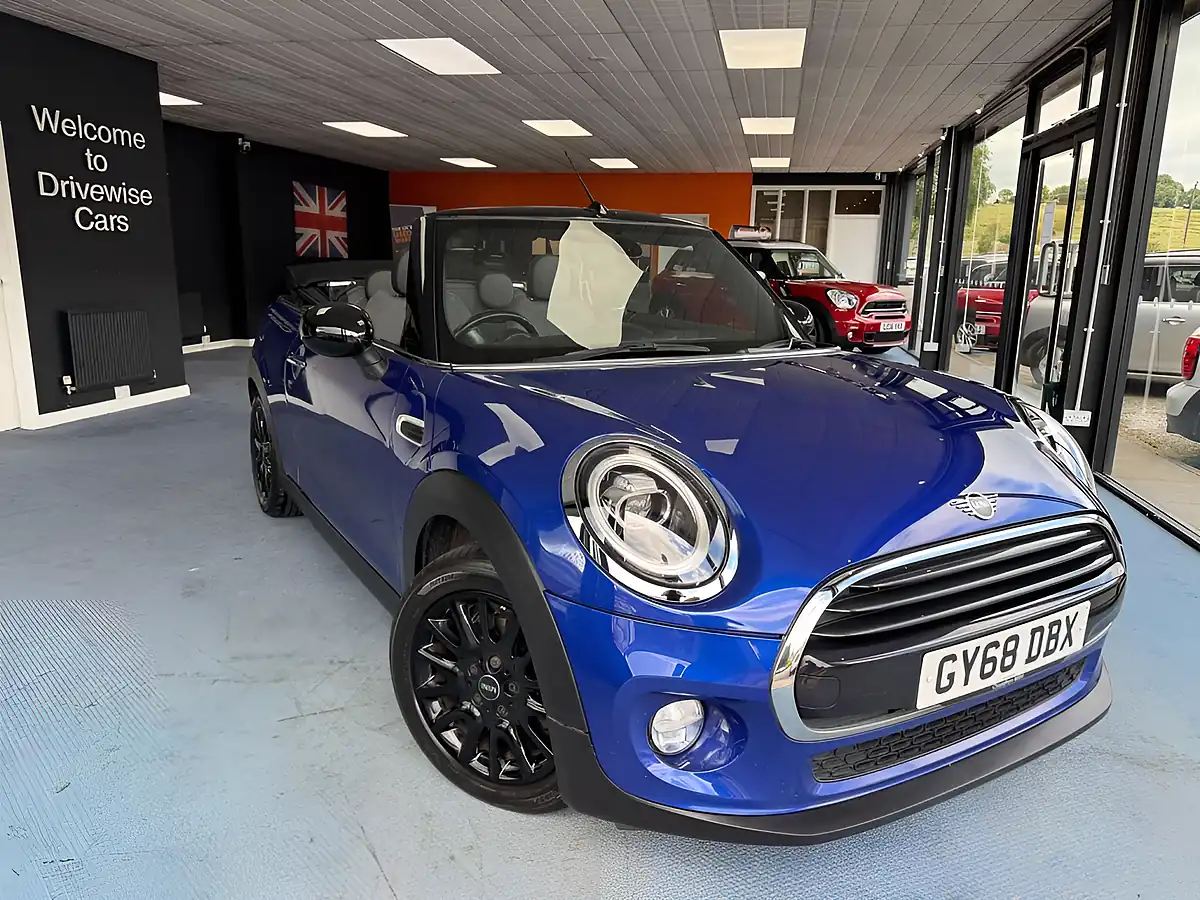 Used 2018 MINI Convertible Cooper Blue - Front View